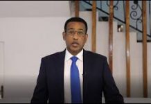 Musharrax Madaxweyne Jibriil Ibraahim Cabdulle oo Soo dhaweeyay shirka wada tashiga Qaran ee Muqdisho ka furmay.