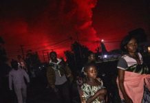 Dadka badan oo ka qaxaya folkaane ka qarxay Koongo