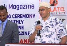 Wasiirka Warfaafinta iyo Xildhibaanno ka tirsan Baarlamaanka oo ka qeyb galay munaasabad lagu daah furayay Wargeys bille ah