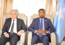 Wasiirka Wasaaradda Shaqada iyo Arrimaha Bulshada XFS oo qaabilay safiirka Turkiga ee Soomaaliya