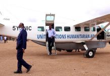 Wafdi uu hogaaminayo Wasiirka Gargaarka Koonfur Galbeed oo lagu soo dhaweeyay magaalada Xudur