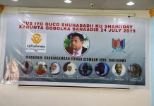 Shuhaddadii ku shahiiday musiibadii ka dhacday Aqalka Dowladda Hoose ee Xamar 24 July 2019 oo kulan duco ah loo sameeyay