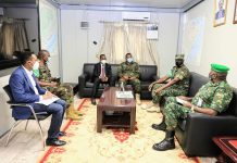 Guddoomiyaha Gobolka Banaadir iyo Guddoomiyaha gobolka Shabeellaha Hoose oo kulan la qaatay Amisom