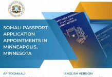 Safaaradda Soomaaliya ee Maraykan oo shaacisay inay bilowday bixinta Passporka Soomaaliga