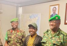 Wasiirka Amniga Galmudug oo Muqdisho kula kulmay Taliyaha Ciidamada Nabad illaalinta AMISOM