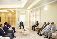 Madaxweyne Farmaajo oo Madaxtooyada Qaranka ku qaabilay Guddigii Soomaaliya ee Kiiska Baddeena.