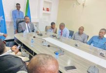 Madaxweyne kuxigeenka dowlad goboleedka Hir-Shabeelle oo kulan la qaatay Xubnha Guddiga doorashooyinka Heer Federaal