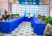 Madaxweynaha Dowlad Goboleedka Galmudug oo kulan la yeeshay Saraakiil ka socotay Amisom