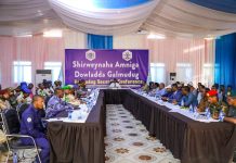 Madaxweynaha dowlad goboleedka Galmudug oo maanta daahfuray Shirweynaha Amniga Galmudug.