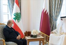 Hogaamiyaasha Qatar iyo Lubnaan oo wada hadal ku yeeshay magaalada Doha ee dalka Qatar.