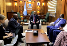 Wasiirka Caddaladda XFS oo xafiiskiisa ku qaabbilay ku xigeenka Ergayga QM u qaalbilsan Soomaaliya