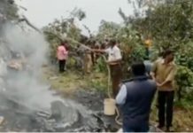 Hindiya: Diyaarad uu la socday Madaxa Difaaca oo burburtay