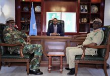 Wasiirka Gaashaandhiga XFS oo la kulmay taliye ku xigeenka Ciidanka Xoogga Dalka Soomaaliyeed