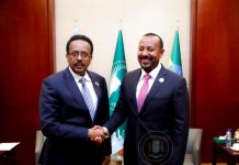 Madaxweyne Farmaajo oo la kulmay Abiy Ahmed