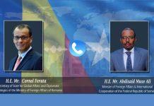 Wasiirka Arrimaha Dibadda Soomaaliya oo Romania uga mahadceliyay qaabilidda muwaadiniin Soomaaliyeed