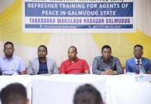 Galmudug oo tababar ku saabsan xallinta khilaafaadka u furtay 60 dhallinyaro ah