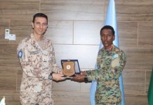 Taliyaha ciidanka xoogga dalka oo kulan la yeeshay madaxa howlgalka midowga Yurub ee Soomaaliya