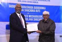 Shariif Maxamed Cabdalla oo qaatay Shahaadada murrashaxnimo ee Guddoomiyaha BFS