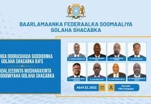 Xildhibaanada golaha shacabka oo dhageystay hadal-jeedinta musharaxiinta guddoomiyaha golaha shacabka BJFS