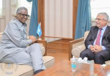 Ergeyga gaarka ah ee Madaxweynaha JFS u qaabilsan arrimaha Gurmadka Abaaraha oo kulan la yeeshay Safiirka dowladda Turkey ee Soomaliya