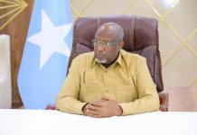 Guddoomiye Sheekh Aadan Madoobe oo la kulmay guddiga Qaran ee gurmadka abaaraha