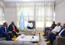 Guddoomiyaha Golaha Shacabka BJFS oo kulan la qaatay madaxweynihii hore ee dalka Shariif Sheekh Axmed