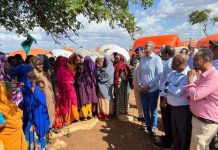 Ergeyga gaarka ah ee Madaxweynaha Soomaaliya ee gurmadka Abaaraha oo safarkiisi ugu horreeyay ku tagay magaalada Baydhabo