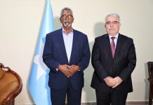 Guddoomiyaha Golaha Aqalka sare oo la kulmay safiirka Turkiga ee Soomaaliya
