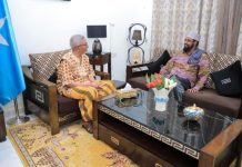 Guddoomiyaha Aqalka sare iyo Axmed Madoobe oo ku kulmay Muqdisho