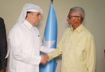 Guddoomiyaha Aqalka sare oo la kulmay danjiraha Dowladda Qadar u fadhiya Soomaaliya