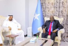 Guddoomiyaha Golaha Shacabka Baarlamaanka Federaalka Soomaaliya oo maanta kulan la yeeshay danjiraha dalka isu-tagga Imaaraadka carabta u jooga Soomaliya