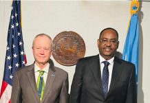 Madaxweyne Deni iyo Safiirka Mareykanka ee Soomaaliya oo ka wada hadlay abaaraha ka jira Puntland