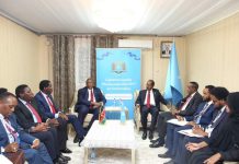Madaxweyne Xasan Sheekh oo kulamo la qaatay Madaxdii ka qeyb gashay Caleema saarka