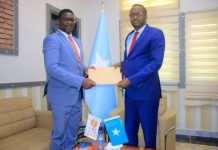 Sii hayaha Wasiirka Arrimaha Dibadda oo waraaqaha aqoonsiga ka guddoomay Wakiilka cusub ee UNFPA ee Soomaaliya