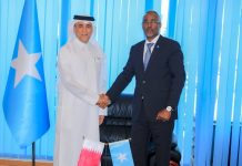 Wasiirka Arrimaha Dibadda Soomaaliya oo qaabilay Safiirka Qatar.