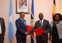 Soomaaliya iyo Yugaandha oo kala saxiixday heshiis ganacsi