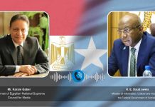 Wasiirka warfaafinta XFS oo khadka telefoonka kula hadlay Madaxa Qaranka ee golaha sare ee warfaafinta Jamhuuriyadda Masar