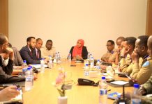 Wasiirka Gadiidka iyo Duulista Hawada oo guddoomiyay shirka Amniga Garoonka Diyaaradaha Adan Cadde