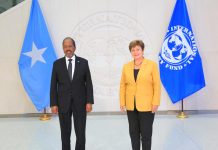 Madaxweyne Xasan Sheekh oo La Kulmay Madaxa Hay’adda Lacagta adduunka