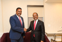 Madaxweynaha Jamhuuriyadda Soomaaliya oo New-York kula kulmay Xoghayaha Fulinta ee IGAD