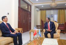 Madaxweynaha JFS oo Madaxtooyada Qaranka ku qaabilay Danjiraha dowladda Shiinaha u jooga Soomaaliya