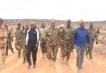 Taliyaha qeeybta 27-aad ee Ciidamada xoogga dalka oo kormeeray goobihii dhawaan lagala wareegay argagixisada