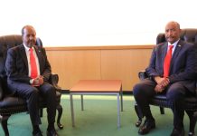 Madaxweyne Xasan Sheikh iyo dhiggiisa dalka Suudaan oo New York ku kulmay