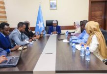 Wasiirka Arrimaha Gudaha oo maanta xafiiskiisa ku qaabilay wafdi ay hogaaminayso Wakiilka Hay’adda UNICEF ee Soomaaliya