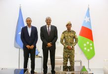 Wasiirka Gaashaandhigga XFS iyo Taliyaha Ciidanka Xoogga oo kulan la qaatay Madaxweynaha Koonfur-galbeed