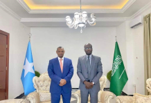 Wasiirka Xanaanada Xoolaha Oo La Kulmay Safiirka Boqortooyada Sacuudiga Ee Soomaaliya