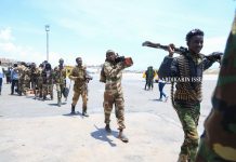 Ciidamo ka qeyb noqonaya kacdoonka ka dhanka ah nabad-diidka oo ka baxay Muqdisho