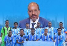 Madaxweyne Xasan Sheekh oo Shacabka Soomaaliyeed ugu hambalyeeyay Guusha ay gaareen Xulka Kubadda Cagta