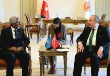 Guddoomiye Cabdi Xaashi oo la kulmay guddoomiyaha Baarlamaanka dalka Turkiga+Sawirro