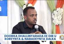Wasiir ku xigeenka Warfaafinta “Dowladda ajandaheeda kowaad waa in ay ciribtirto nimankaan khawaarijta ah ee dadka u diiday nolosha iyo horumarka”